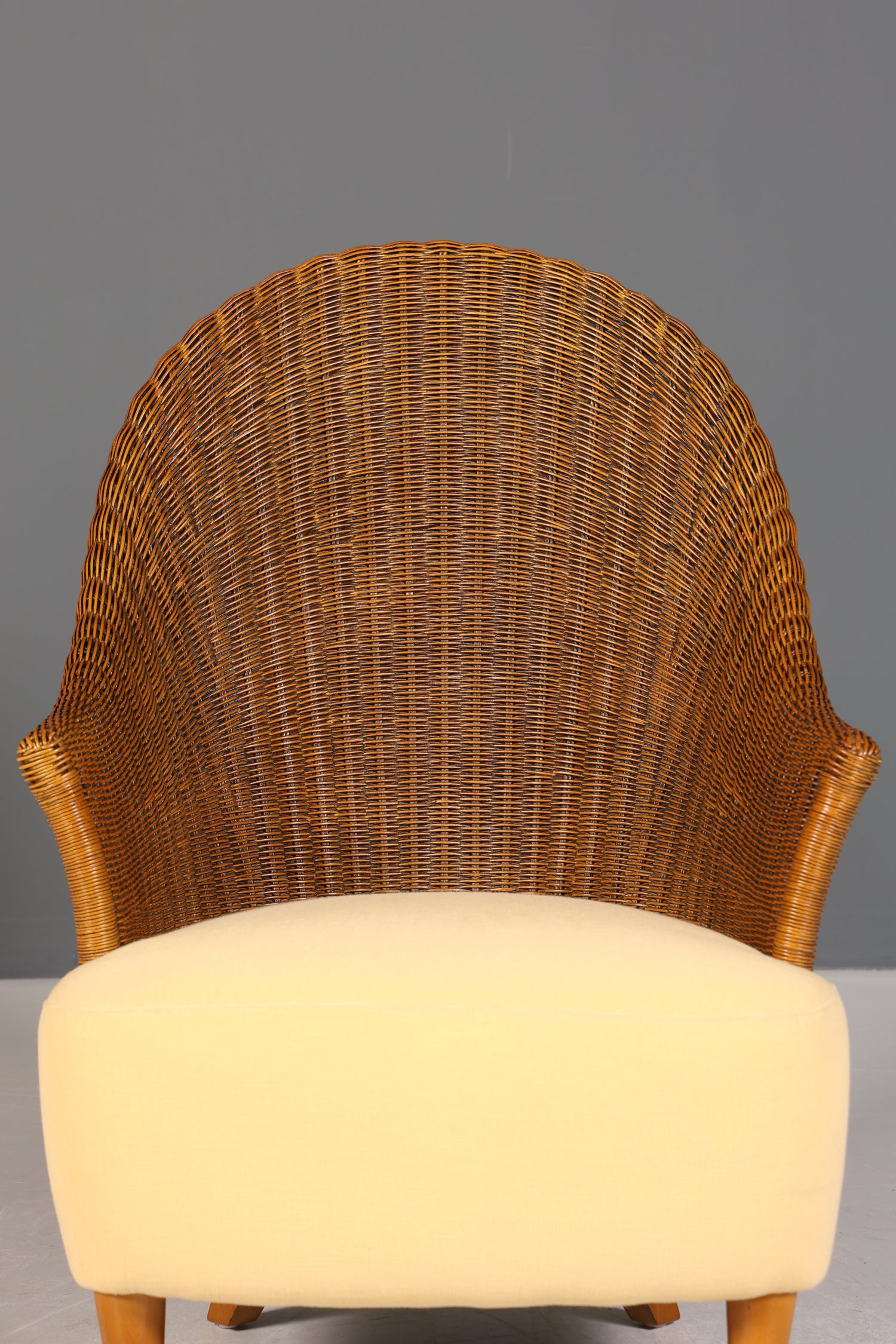 Wunderschöner Sessel im Art Deco Stil um 1940 Armlehnsessel Bauhaus Rattan Lounge Sessel