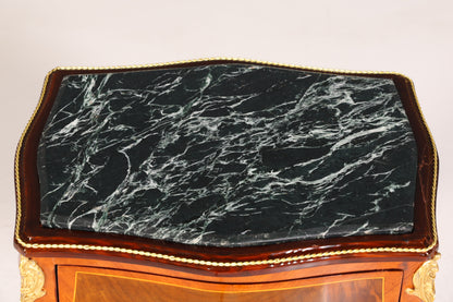Traumhafter Louis XV Beistelltisch Barock Stil Ablagetisch Marmor Kommode Telefontisch