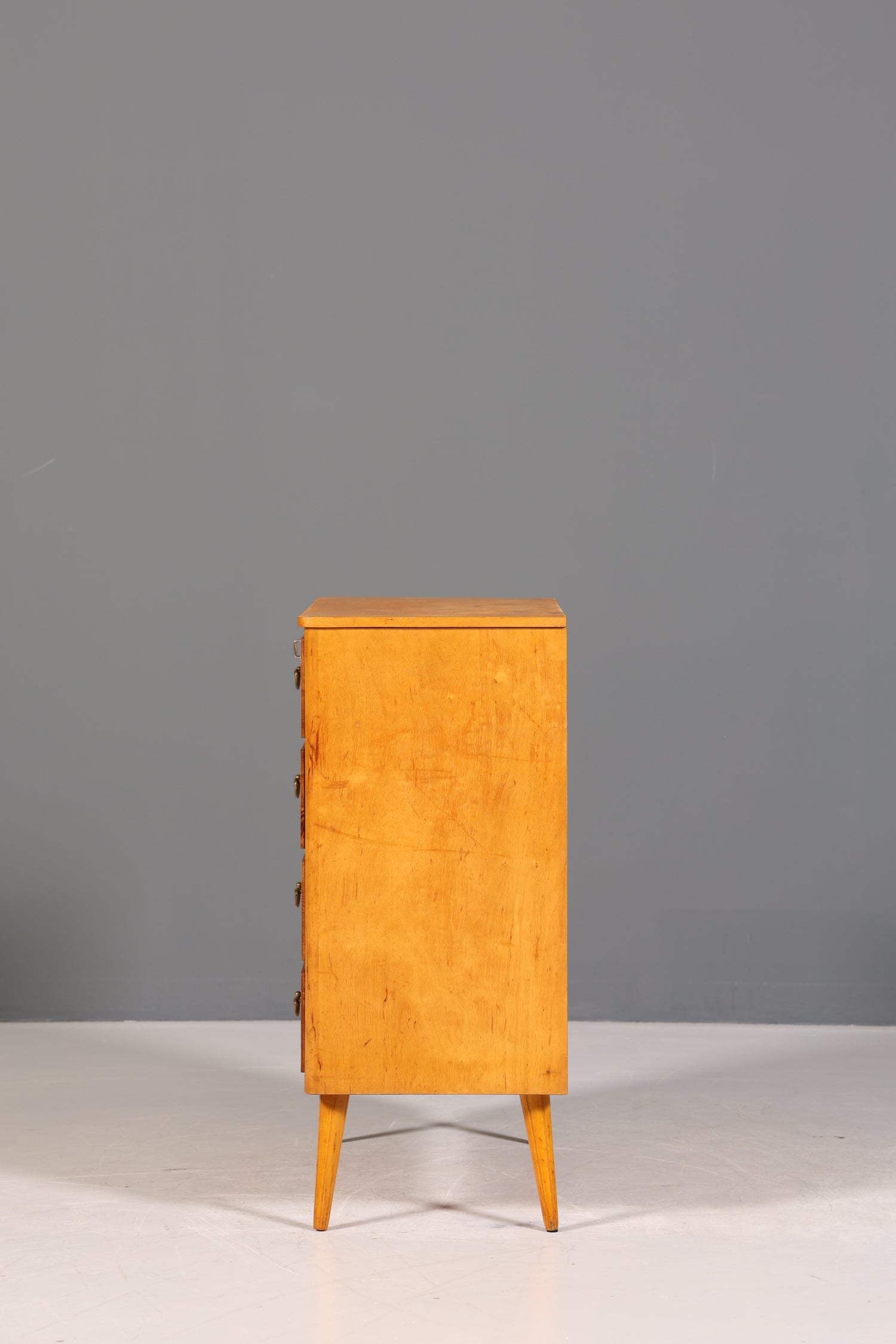 Stilvolle Mid Century Kommode Vintage Sideboard Birke Vertiko Wäschekommode 60er Jahre Schubladenkommode