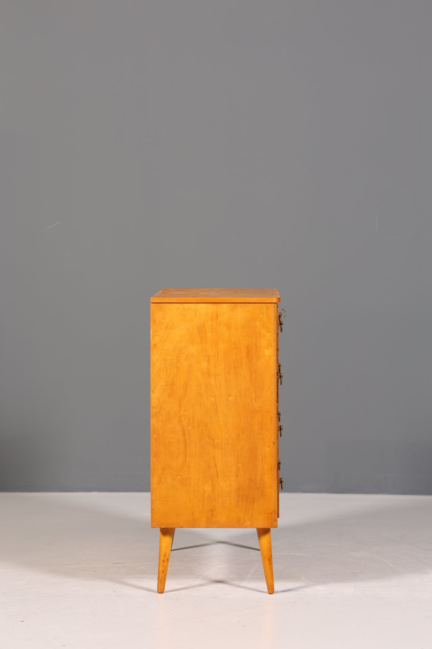 Stilvolle Mid Century Kommode Vintage Sideboard Birke Vertiko Wäschekommode 60er Jahre Schubladenkommode