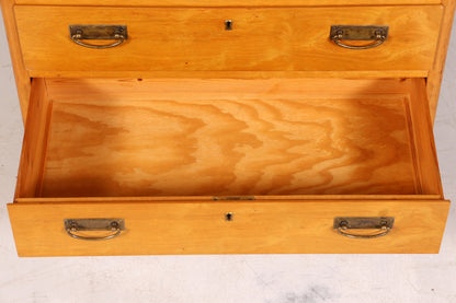 Stilvolle Mid Century Kommode Vintage Sideboard Birke Vertiko Wäschekommode 60er Jahre Schubladenkommode