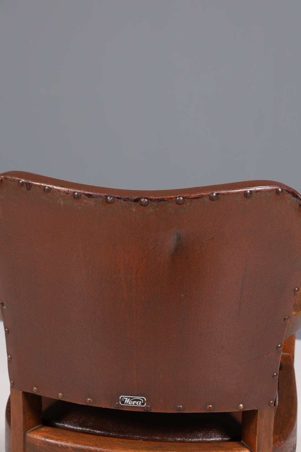 Wunderschöner Friseurstuhl Klappsitz Stuhl Art Deco Eiche Holz 2 von 3
