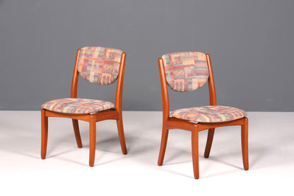 Schlichter Mid Century Stuhl Retro Esszimmer Stuhl Danish Design Küchenstuhl Teak Holz Sekretär Stuhl 2 von 2