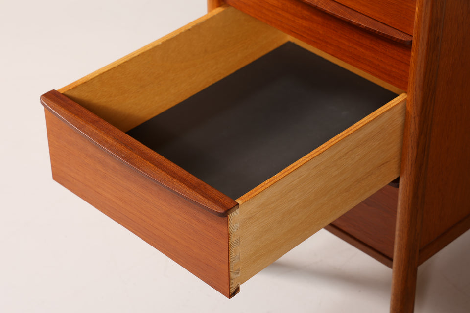 Stilvoller Mid Century Schreibtisch Teak Holz "Made in Denmark" Tisch Bürotisch Office Desk 60er Jahre