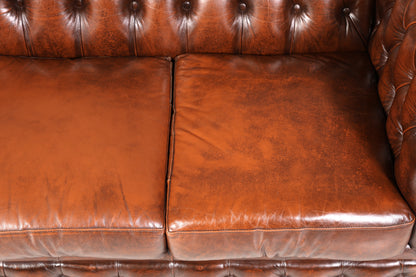 Wunderschönes Original Chesterfield Sofa 3- Sitzer echt Leder Couch Herrensofa