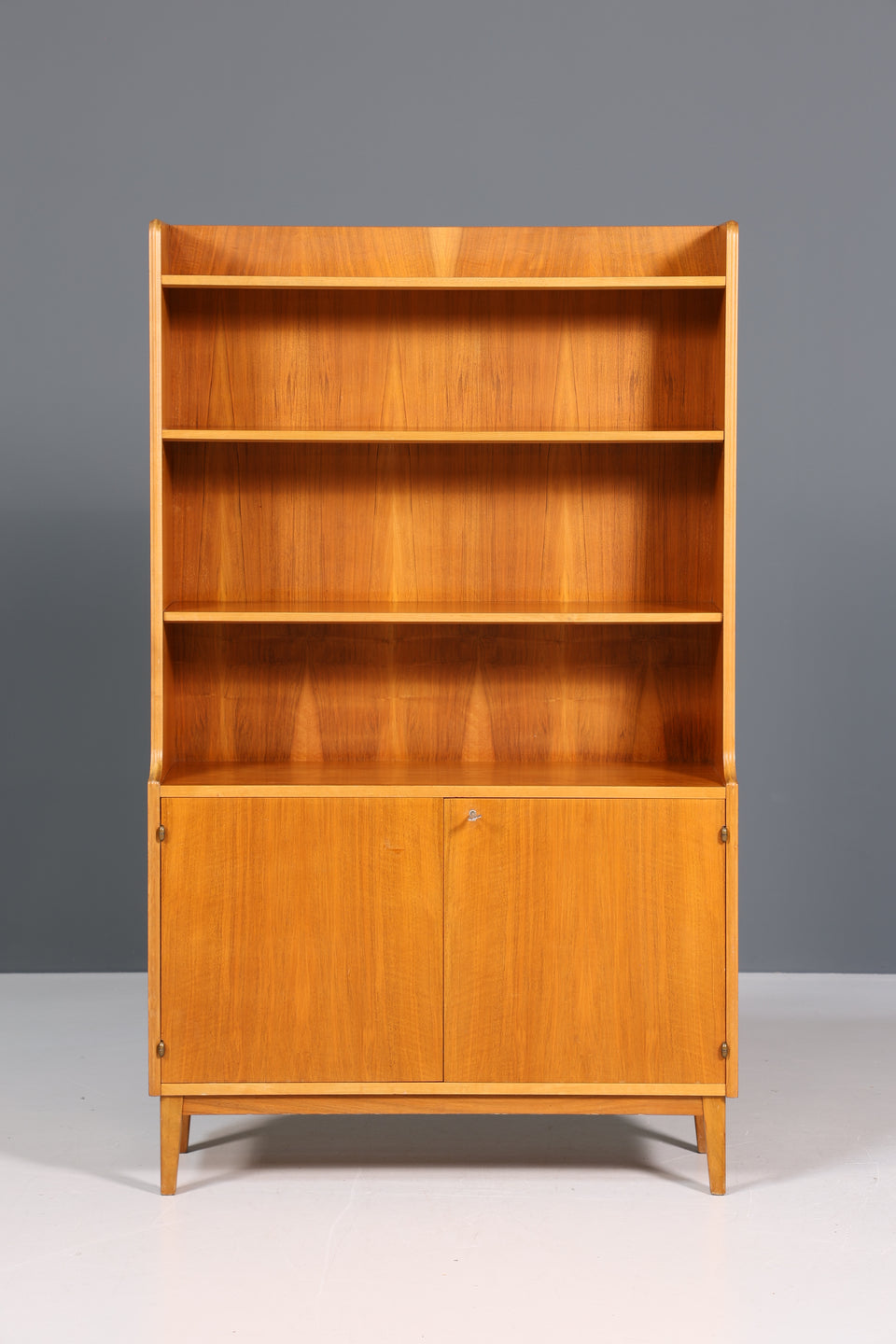 Traumhafter Mid Century Schrank Bücherregal Vintage Highboard Retro Holz Regal 60er Jahre Buchablage