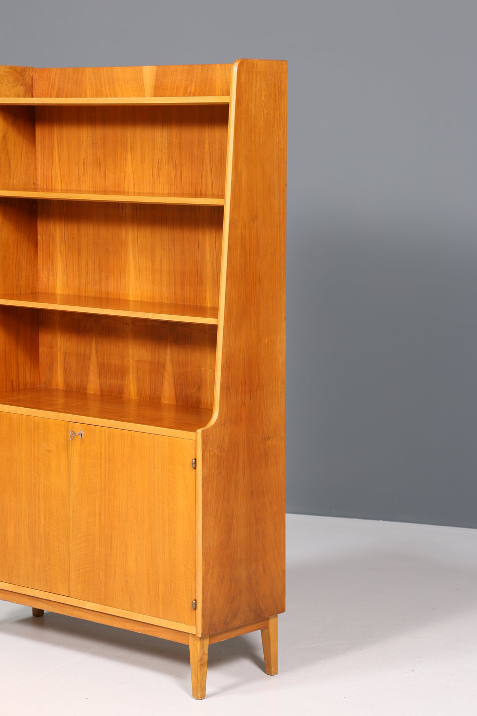 Traumhafter Mid Century Schrank Bücherregal Vintage Highboard Retro Holz Regal 60er Jahre Buchablage