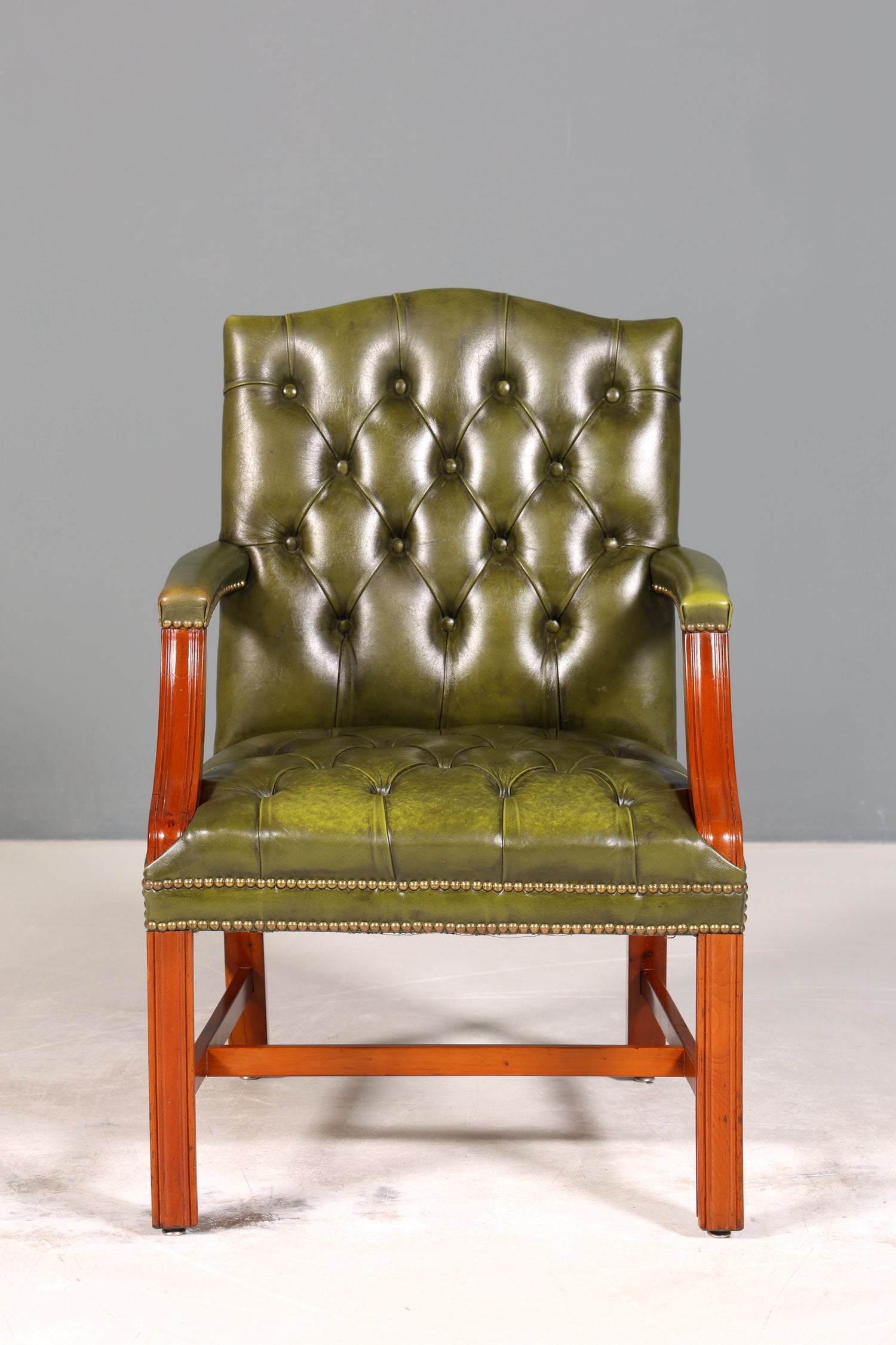 Edler Original Chesterfield Sessel Englisch Leder Herrensessel UK Armlehnsessel