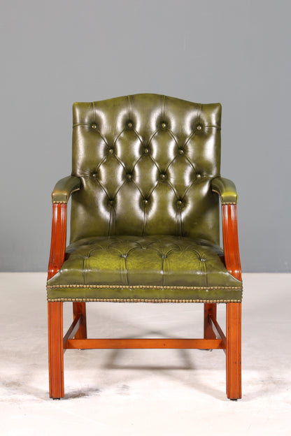 Edler Original Chesterfield Sessel Englisch Leder Herrensessel UK Armlehnsessel