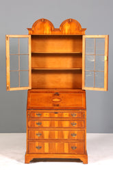 Stilvoller Englischer Sekretär Büro Aufsatzsekretär Eibe Antik Stil Vitrinen Schrank UK