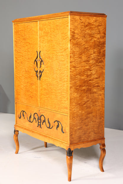 Stilvoller Original Art Deco Schrank Vertiko Kleiderschrank um 1940