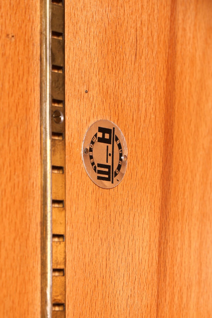 Schlichter Mid Century Rollladenschrank Bauhaus Apothekerschrank Art Deco Büro Aktenschrank