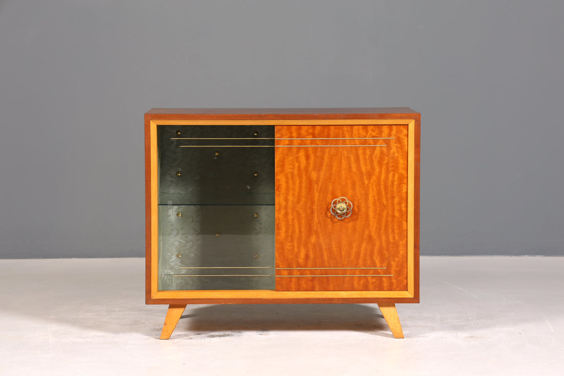 Wunderschöne Mid Century Vitrine Retro Barschrank Vintage Bar Schrank Sideboard