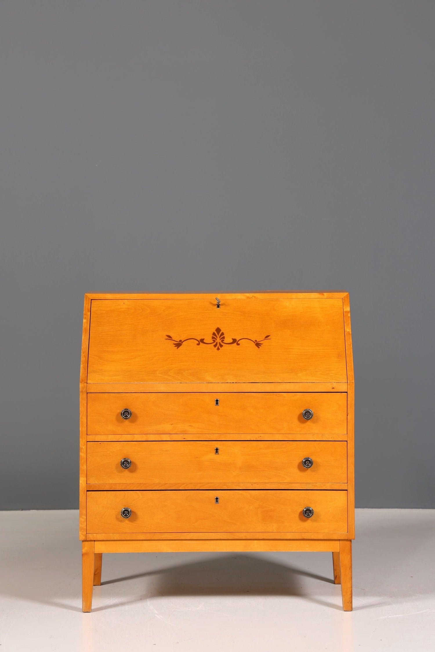 Traumhafter Sekretär im Biedermeier Stil um 1940 Schreibmöbel echt Holz Office Kommode