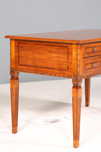 Traumhafter Schreibtisch im Barock Stil Bürotisch echt Holz Antik 60s Office Desk