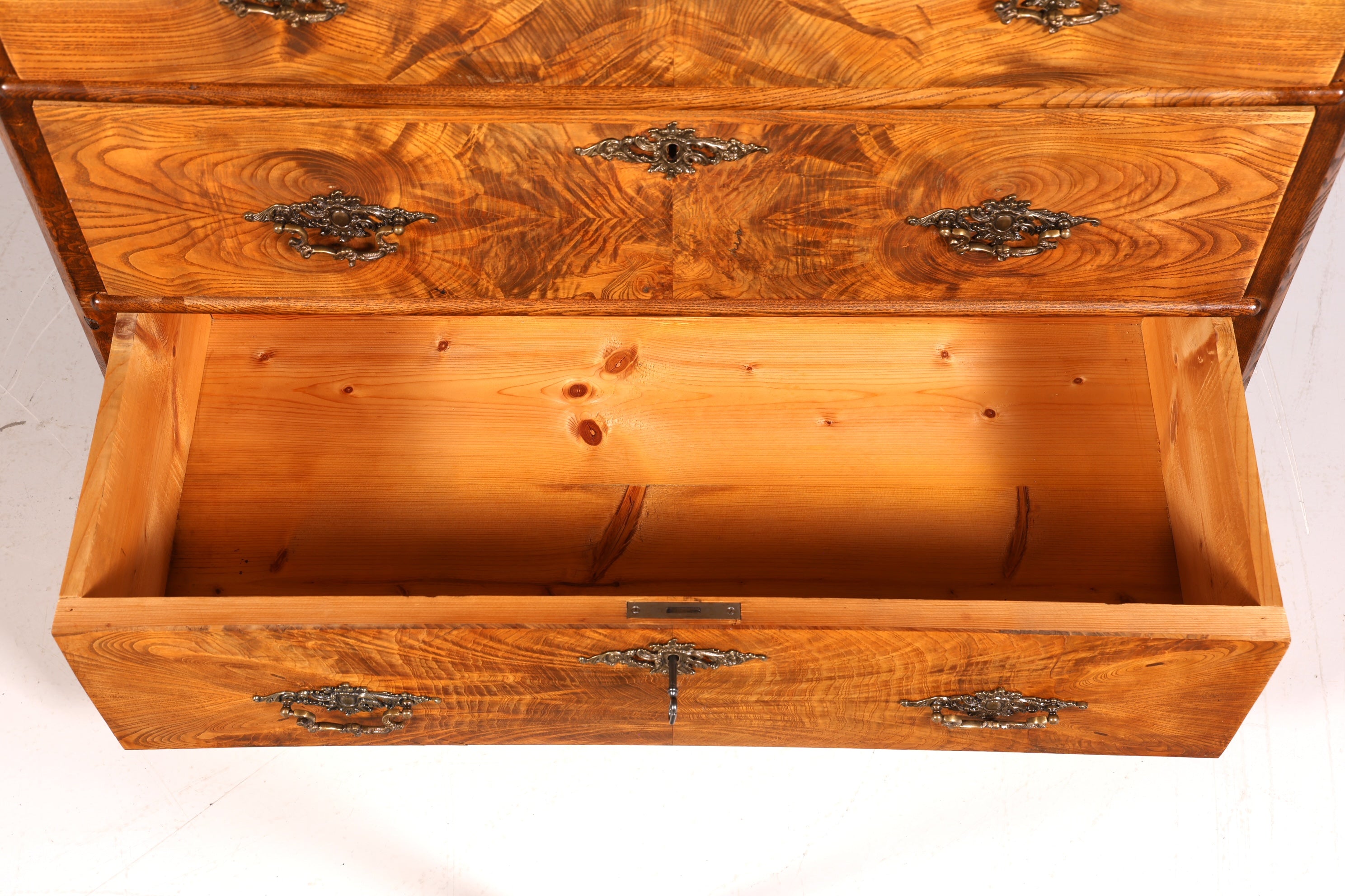 F830 Finish Wunderschöner Gründerzeit Sekretär Kommode Jugendstil Schubladenkommode Antik Vertiko