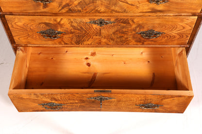 F830 Finish Wunderschöner Gründerzeit Sekretär Kommode Jugendstil Schubladenkommode Antik Vertiko