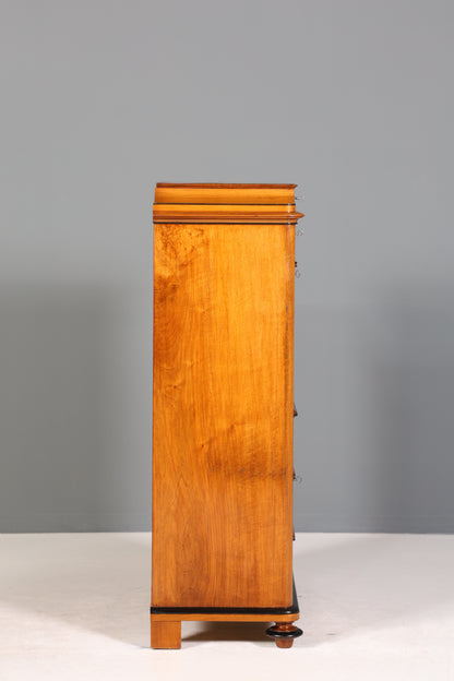 Stilvoller Biedermeier Sekretär Louis Philippe Vertiko Antik Kommode Schreibkommode Office Desk