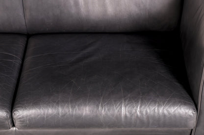 Wunderschönes Original De Sede DS-32 c Sofa Schwarz Echt Leder 2-Sitzer 90er Designer Ledersofa Couch Loungesofa Vintage