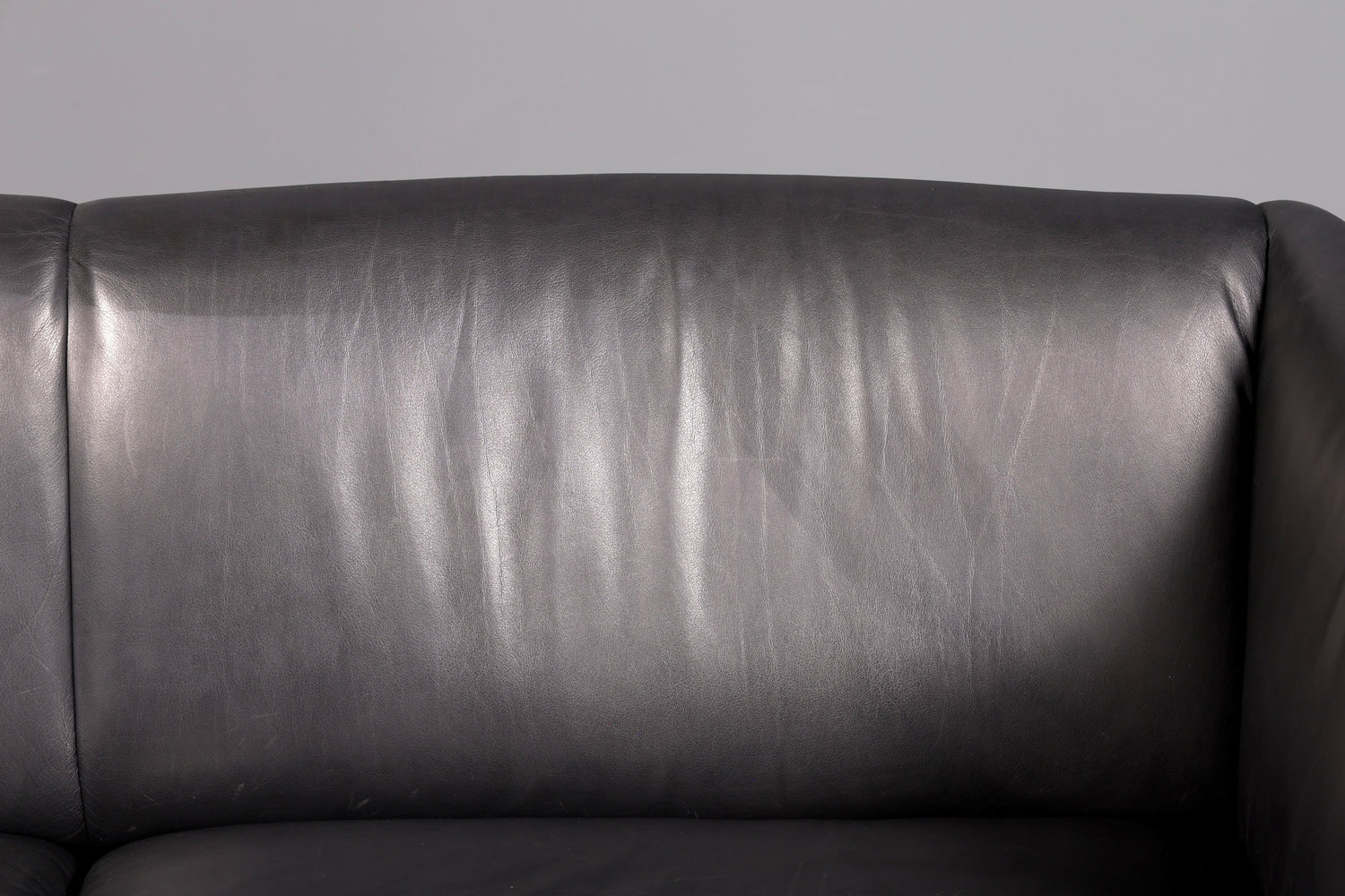 Wunderschönes Original De Sede DS-32 c Sofa Schwarz Echt Leder 2-Sitzer 90er Designer Ledersofa Couch Loungesofa Vintage