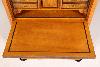 Stilvoller Biedermeier Sekretär Louis Philippe Vertiko Antik Kommode Schreibkommode Office Desk