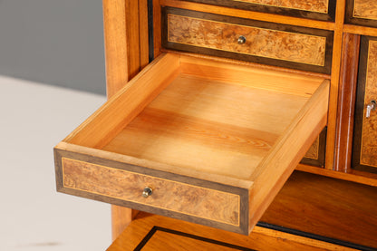 Stilvoller Biedermeier Sekretär Louis Philippe Vertiko Antik Kommode Schreibkommode Office Desk