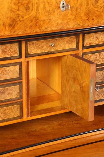 Stilvoller Biedermeier Sekretär Louis Philippe Vertiko Antik Kommode Schreibkommode Office Desk