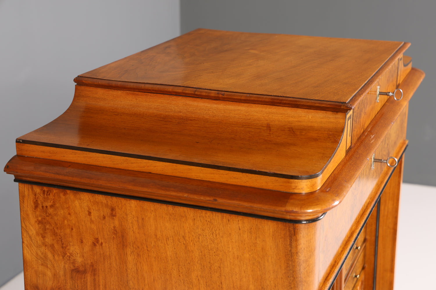 Stilvoller Biedermeier Sekretär Louis Philippe Vertiko Antik Kommode Schreibkommode Office Desk
