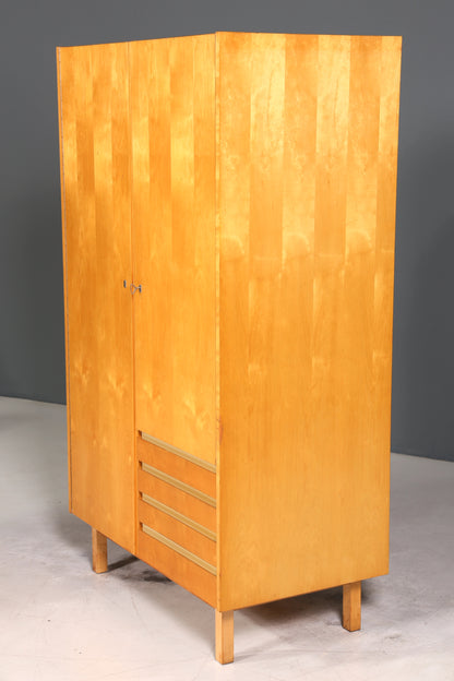 E833 Finish Traumhafter Mid Century Kleiderschrank Vintage Schrank Retro Wäscheschrank