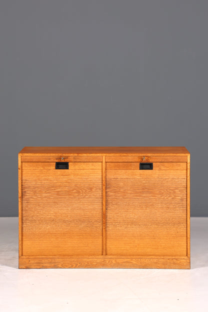 E835 Finish Schlichter Mid Century Rollladenschrank Bauhaus Apothekerschrank Art Deco Büro Aktenschrank