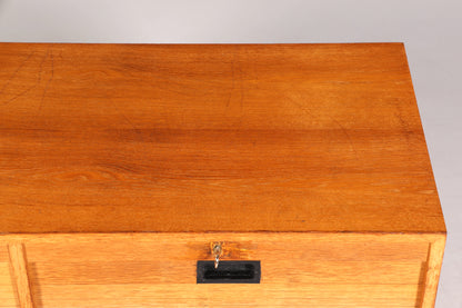 E835 Finish Schlichter Mid Century Rollladenschrank Bauhaus Apothekerschrank Art Deco Büro Aktenschrank