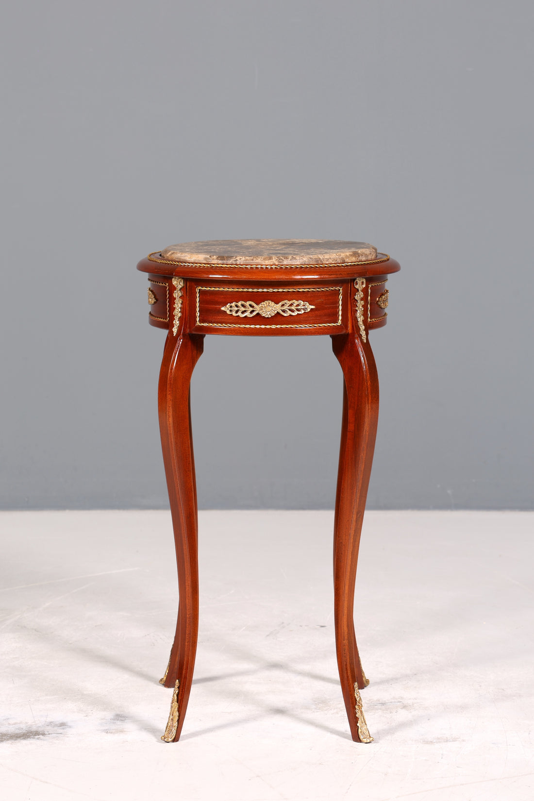 BA09-1 Finish MIT BESCHÄDIGUNG / Wunderschöner Barock Stil Beistelltisch Blumentisch Antik Stil Marmor Säule