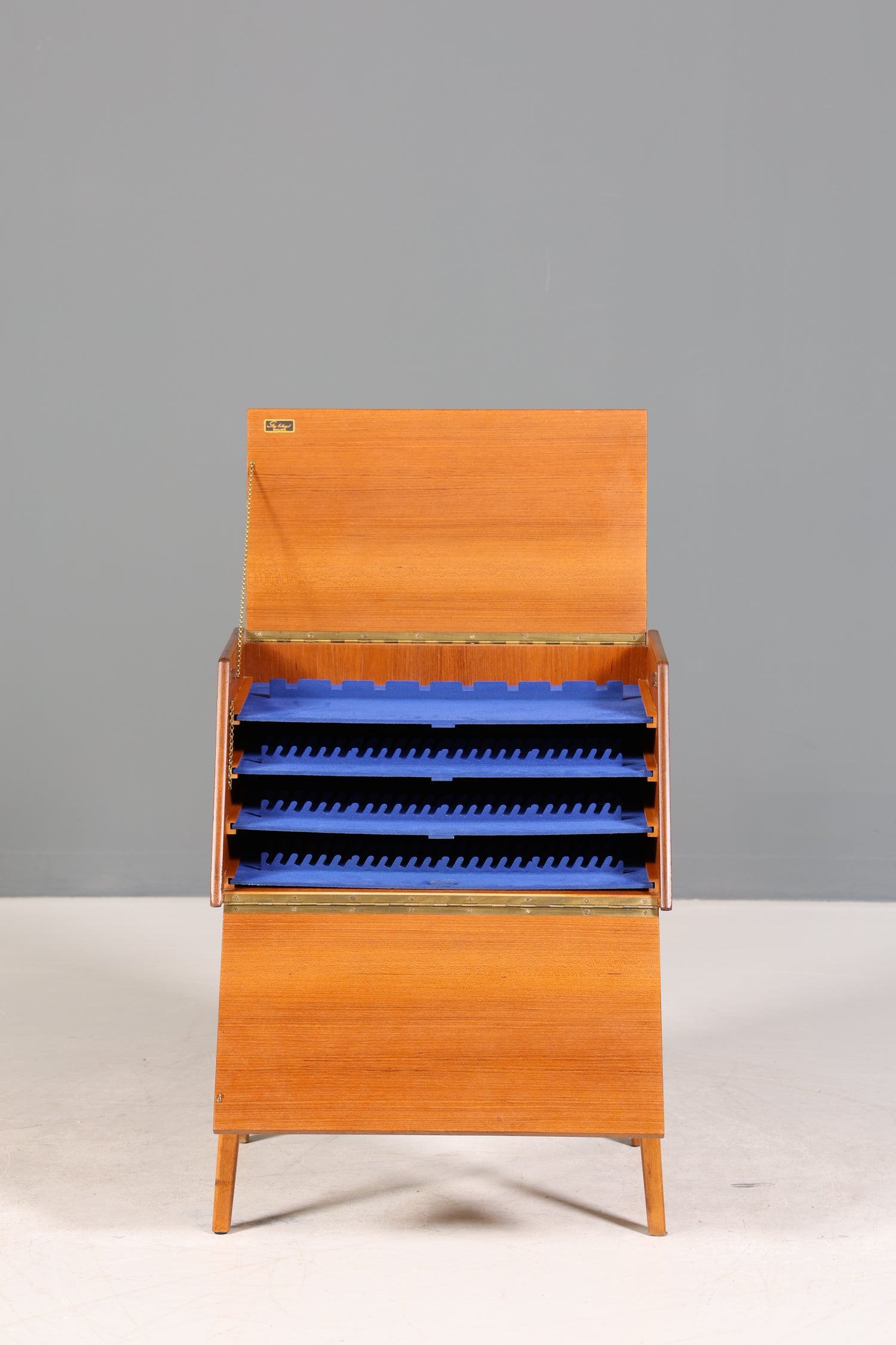 Traumhafte Mid Century Kommode Stig-Bolaget Teak Holz Besteckkasten Besteckschrank Schränkchen 60er Jahre