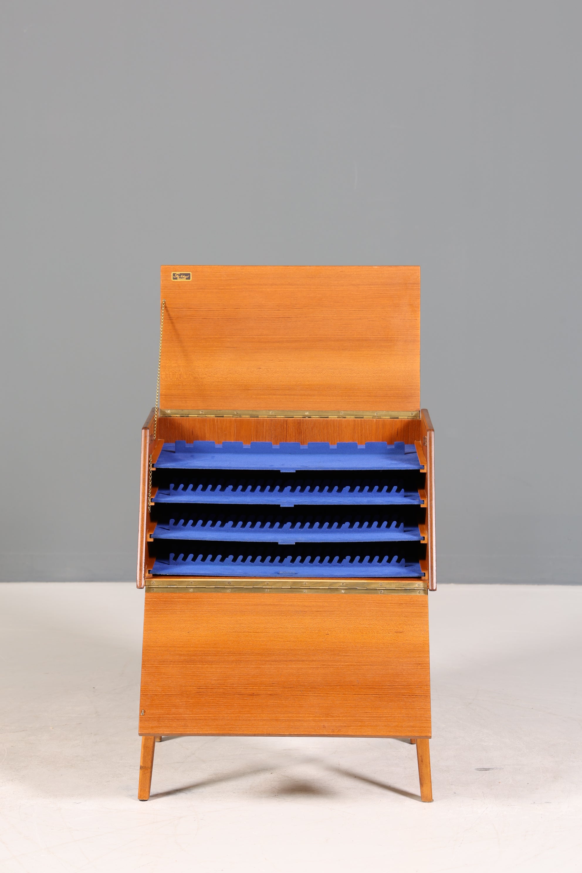 Traumhafte Mid Century Kommode Stig-Bolaget Teak Holz Besteckkasten Besteckschrank Schränkchen 60er Jahre