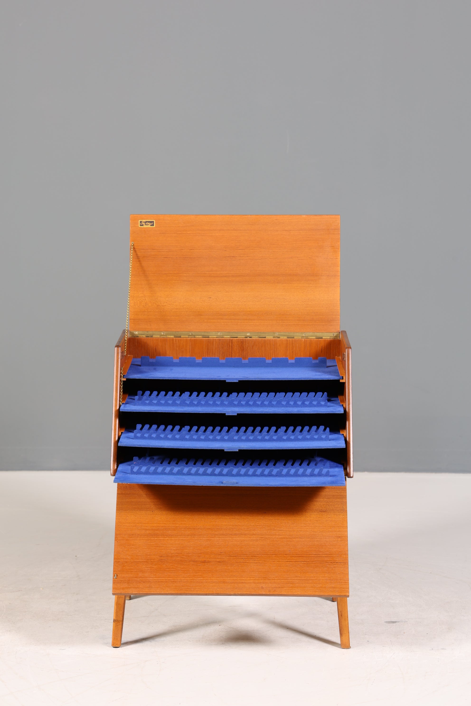 Traumhafte Mid Century Kommode Stig-Bolaget Teak Holz Besteckkasten Besteckschrank Schränkchen 60er Jahre