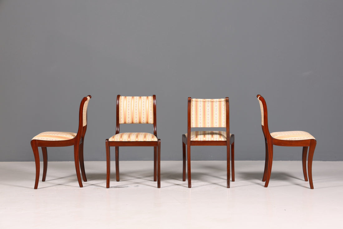 4x Stilvolle Englische Stühle Englisch Dining Chairs Antik 60er Jahre Küchenstühle Stuhlset