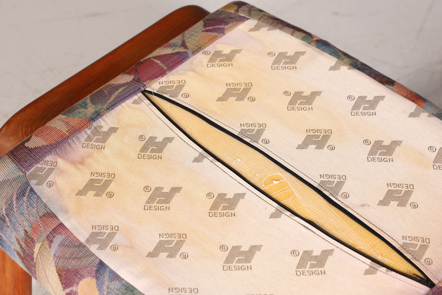 Stilvoller Mid Century Armlehnsessel mit Hocker HS Design Sessel Liegefunktion Teak Holz Lounge Sessel