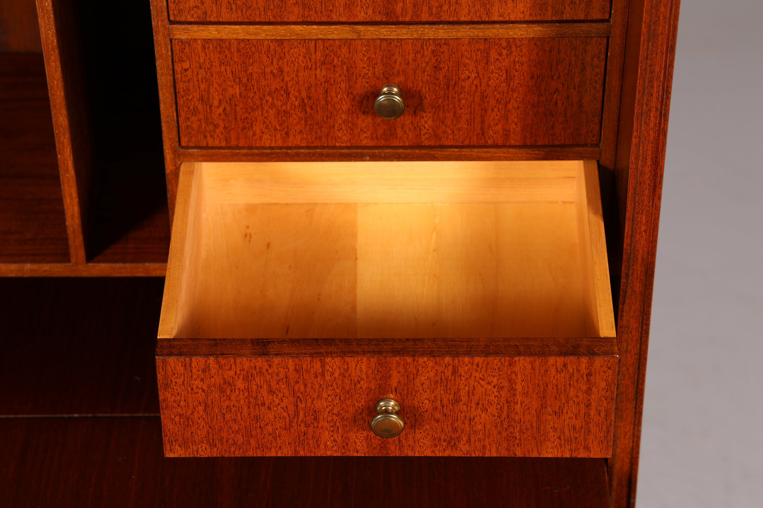 Wunderschöner Sekretär im Gustavianischen Stil Regal Bücherregal Schrank Highboard Vintage Echt Holz Antik