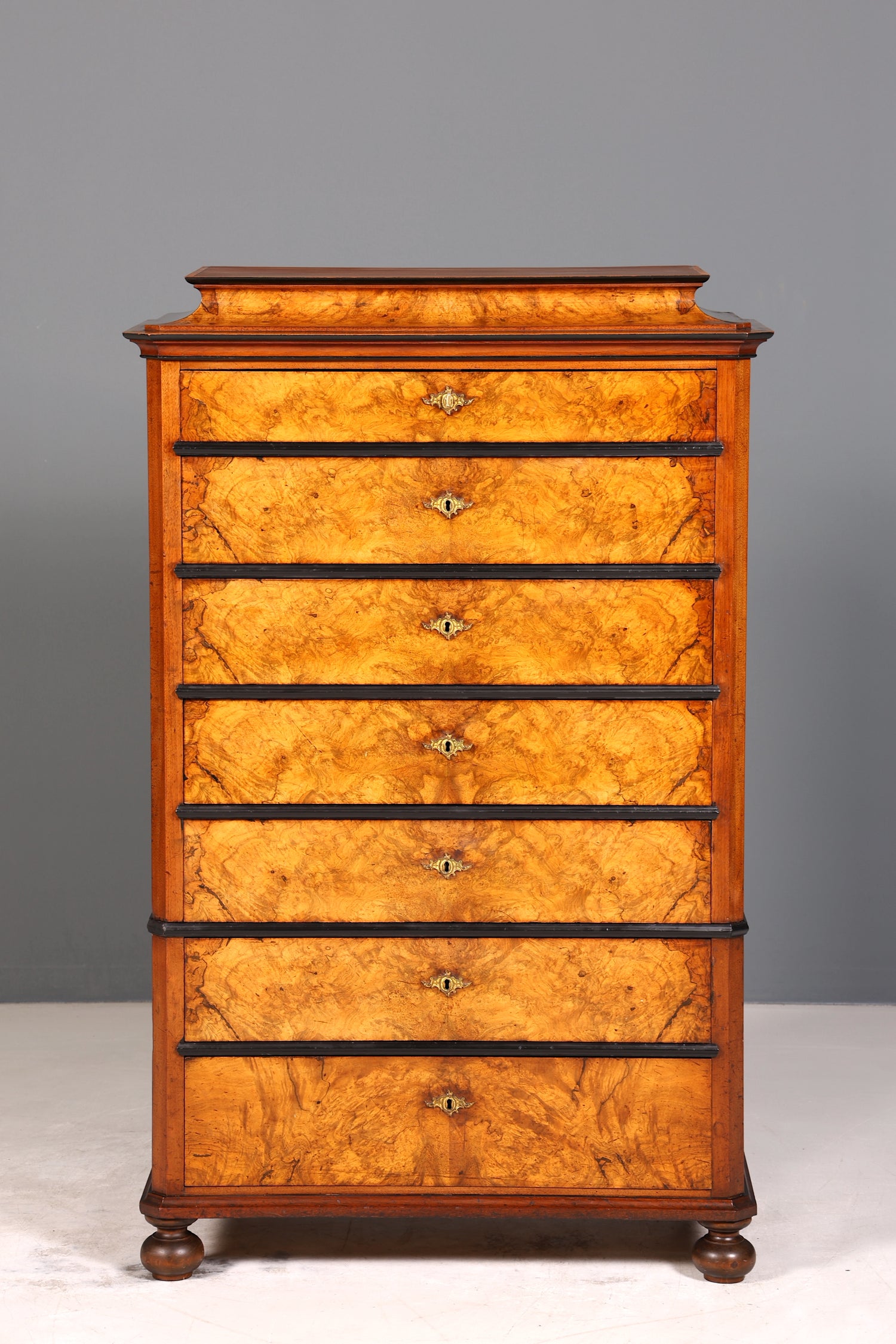 Wunderschöne Louis Philippe Chiffoniere um 1880 Gründerzeit echt Holz Vertiko Schrank Semainier