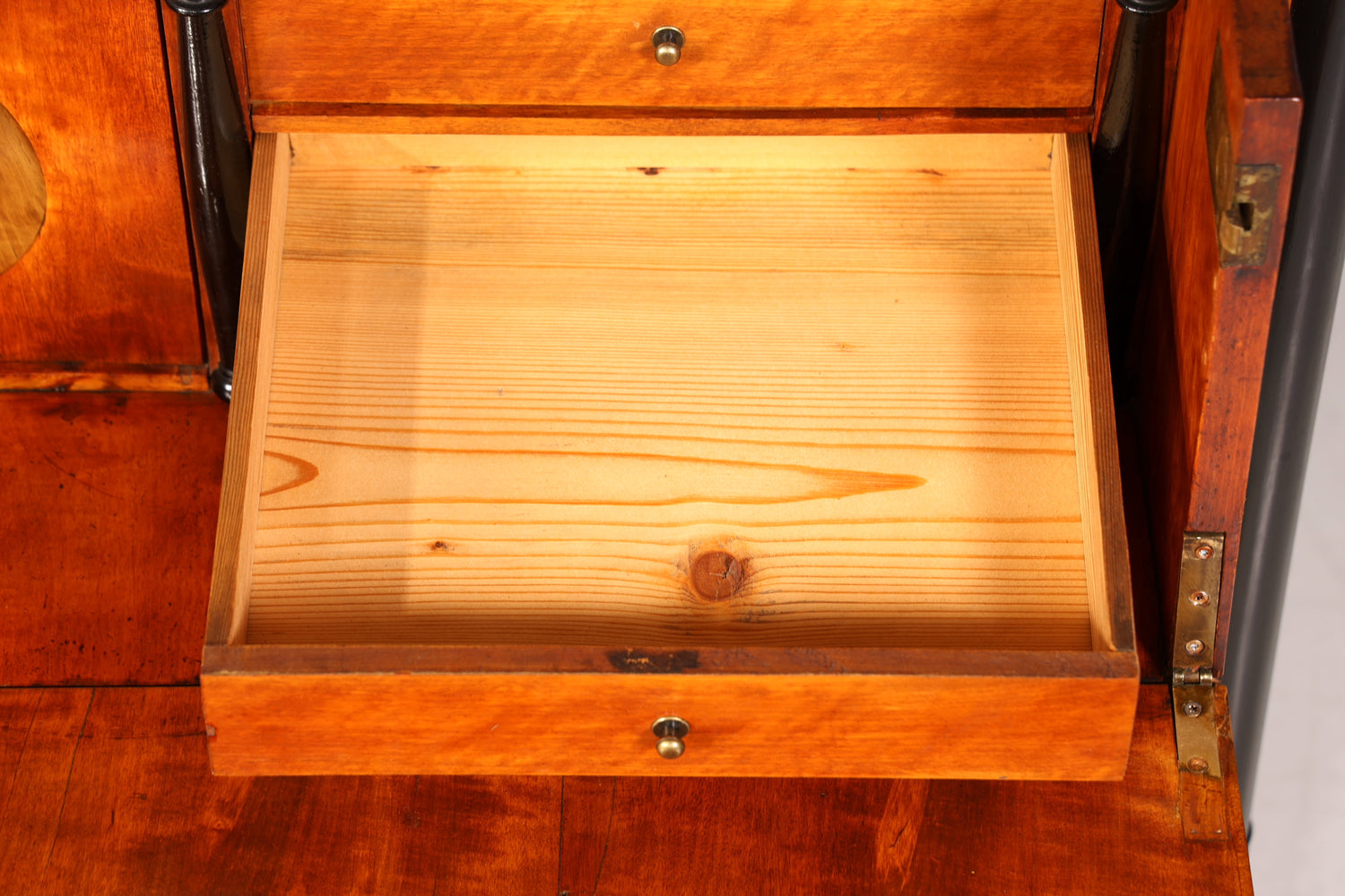 Wunderschöner Original Biedermeier Sekretär um 1860 Kommode Antik Bürokommode Englisch Säulen