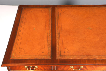 Wunderschöner Englischer Schreibtisch echt Lederauflage Bürotisch Mahagoni Antik Stil Office Desk