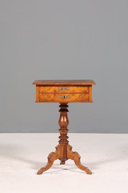 Traumhafter Gründerzeit Beistelltisch Louis Philippe Nähtisch Antik Ablagetisch um 1880
