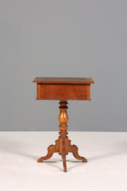 Traumhafter Gründerzeit Beistelltisch Louis Philippe Nähtisch Antik Ablagetisch um 1880