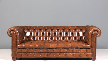 Wunderschönes Original Chesterfield Sofa 3- Sitzer echt Leder Couch Englisch