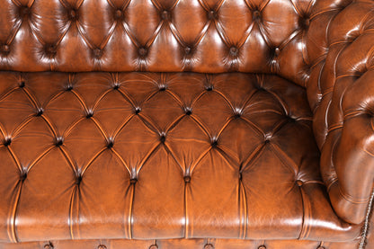 Wunderschönes Original Chesterfield Sofa 3- Sitzer echt Leder Couch Englisch