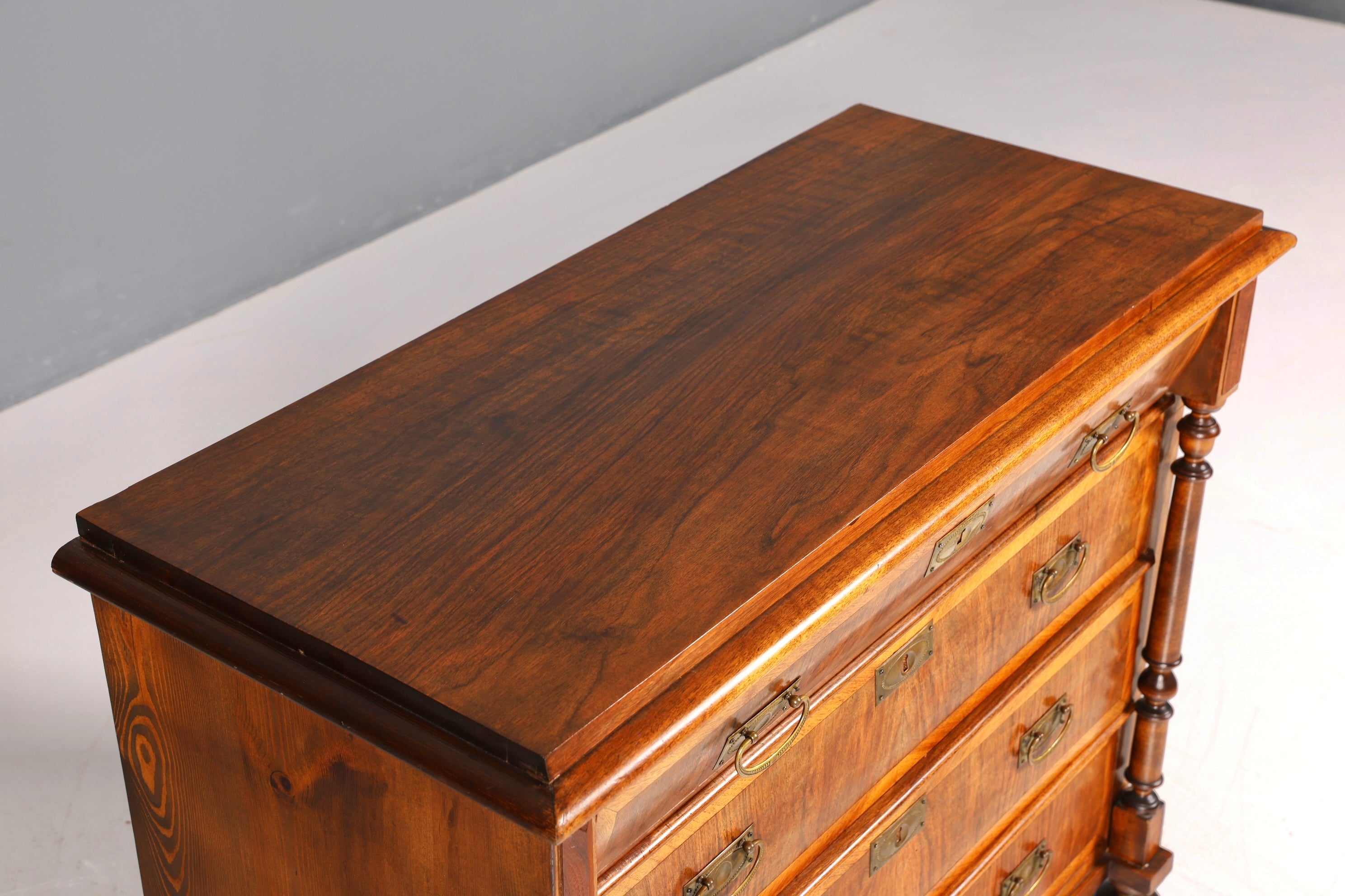 F855 Finish Wunderschöne Gründerzeit Kommode Louis Philippe Nussbaum Schubladen Kommode Sideboard um 1880