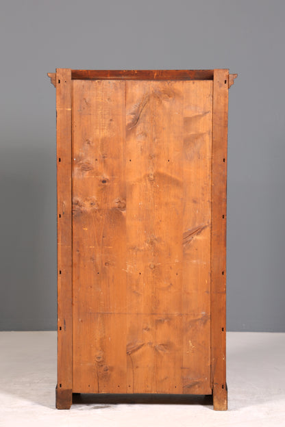 Traumhafte Jugendstil Vitrine Antike Holz Bücherschrank Eiche Antik Schrank Geschirrschrank