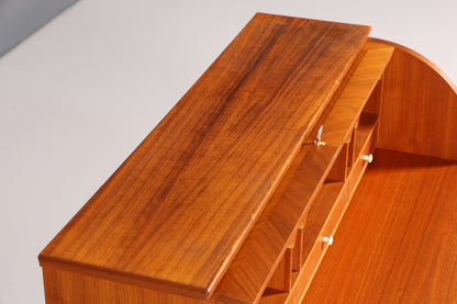 Traumhafter Mid Century Rollladen Sekretär echt Holz Büro Schrank Vintage Schreibkommode