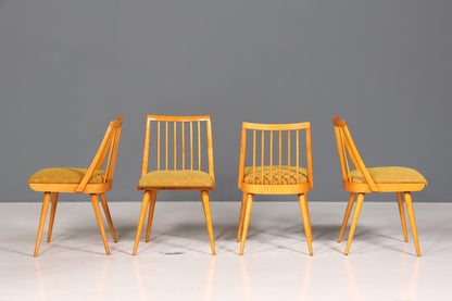 4x Schlichte Mid Century Stühle Retro Stuhlset Danish Design Küchenstühle Esszimmer Stühle