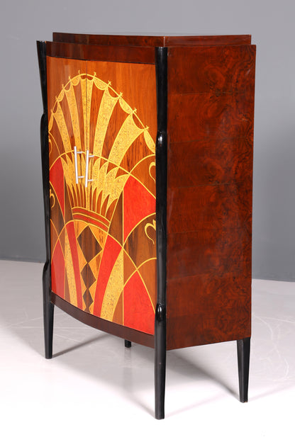 Art Deco Stil Highboard Schrank Kommode Vertiko Cabinet Sun